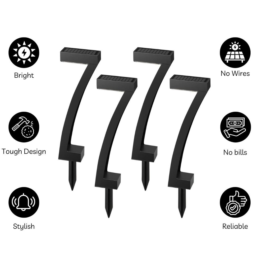 4 LED Solar-Powered Lights